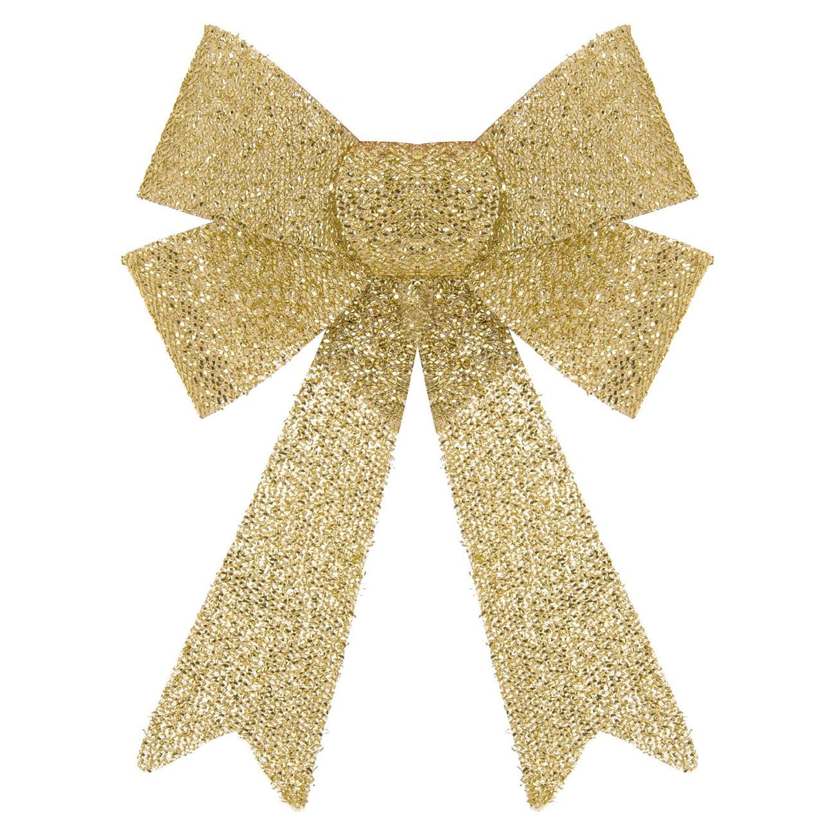 Set 3 fundite pentru Bradut cu sclipici, Aurii, 12x13 cm