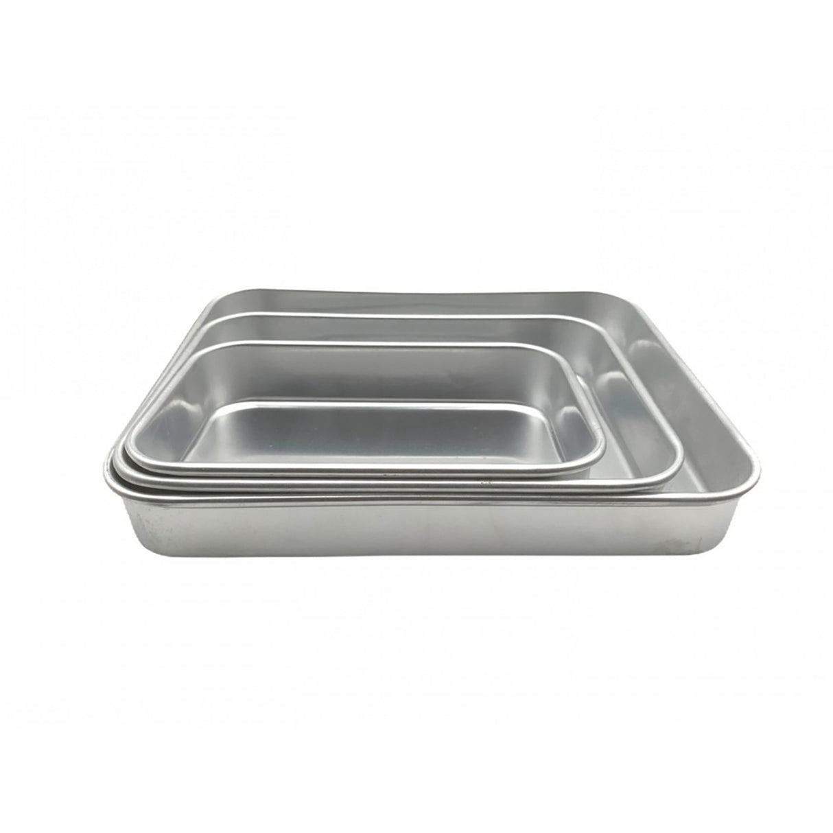 Set 3 tavi pentru Cuptor din Aluminiu,Dreptunghiulare, Argintii