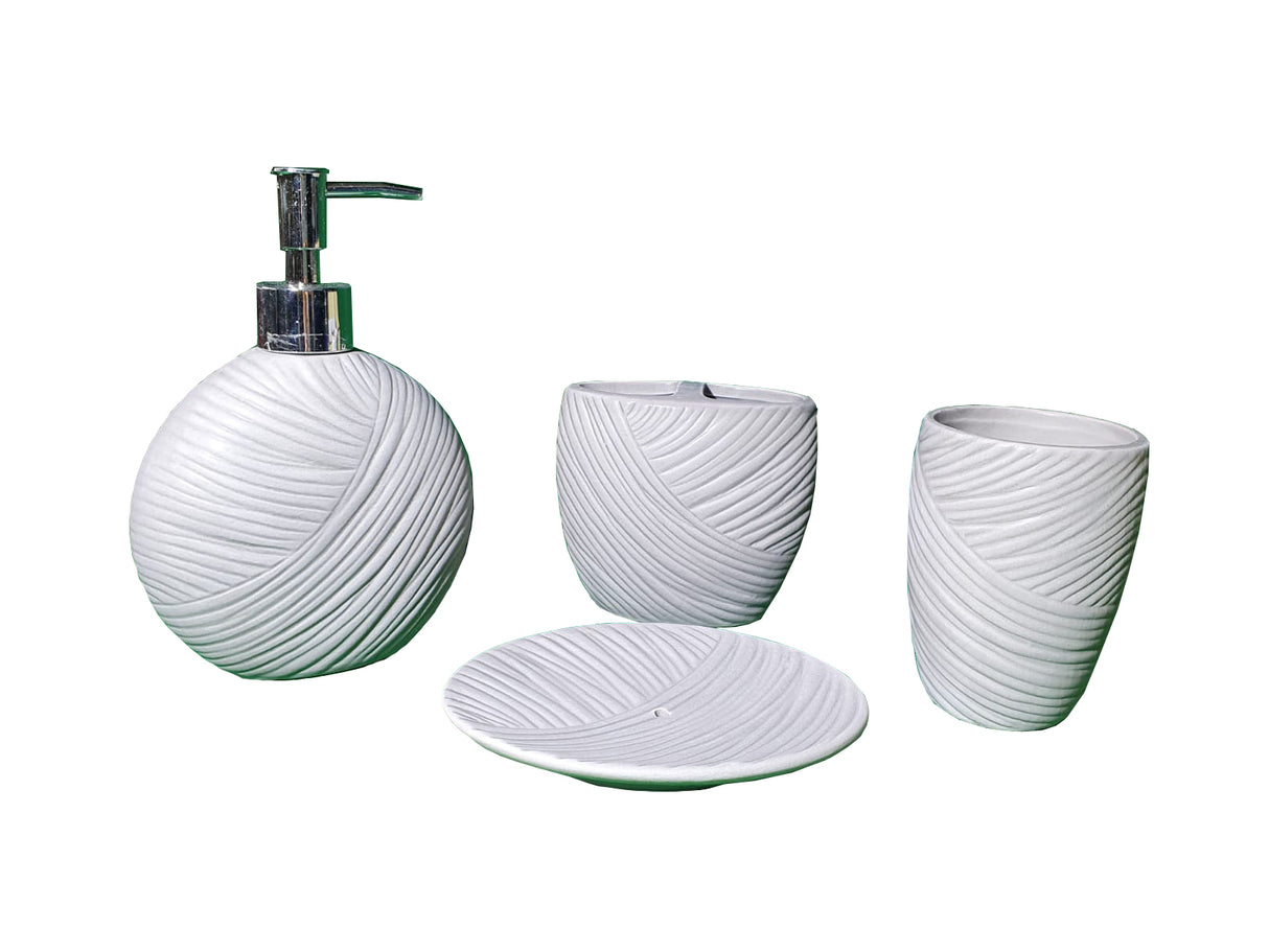 Set 4 Accesorii pentru Baie din Ceramica