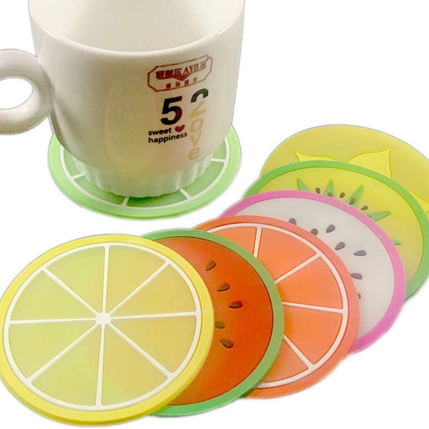 Set 4 suporturi din Silicon pentru pahare, 9 cm