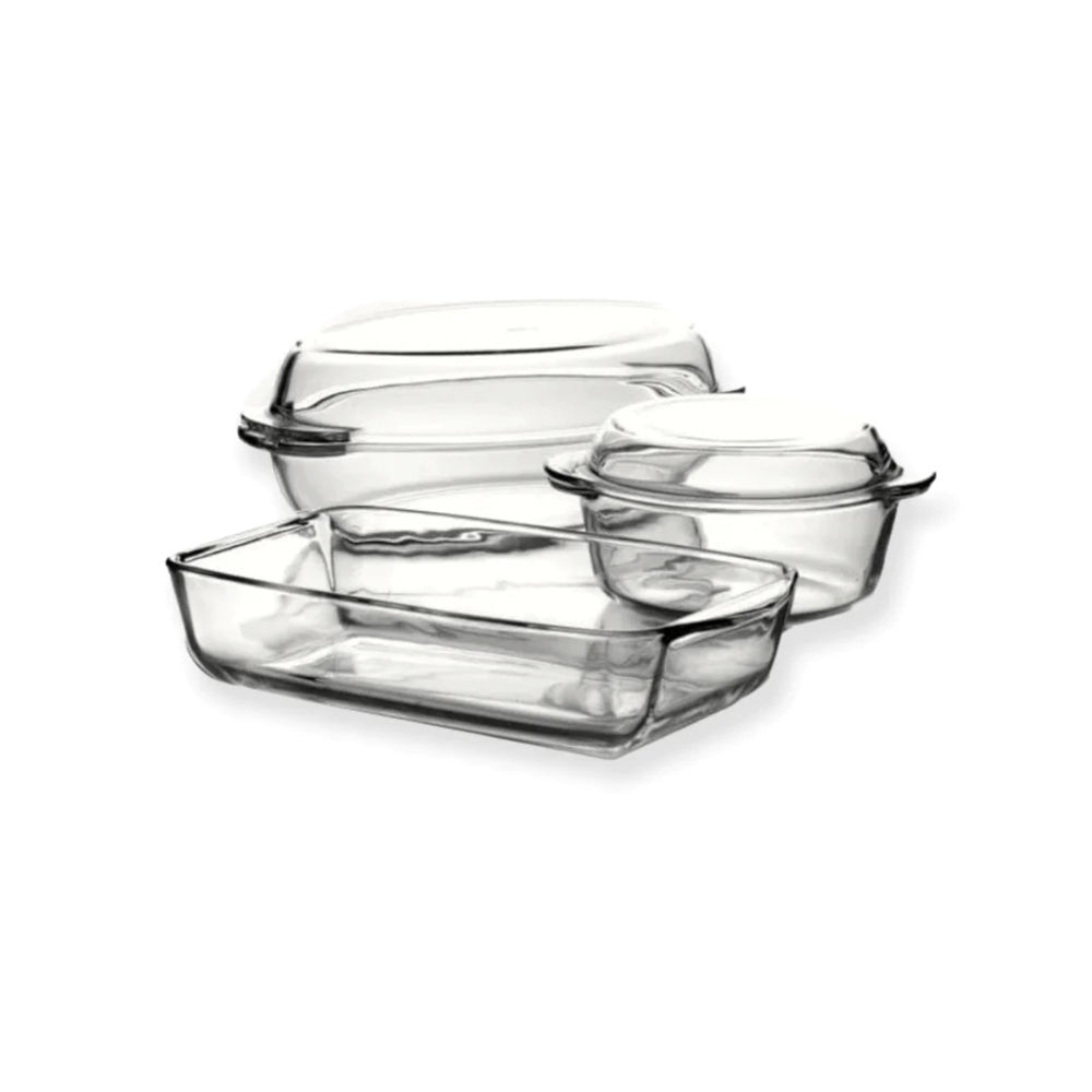 Set 5 vase termorezistente Borcam, 2.75l/2.25l/1.8l