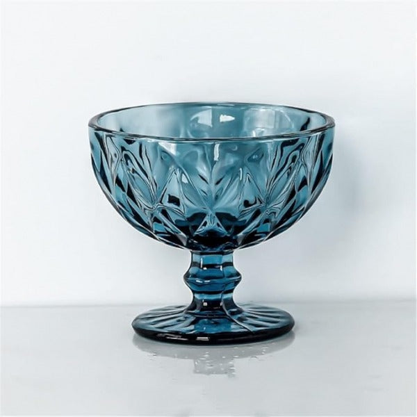 Set 6 cupe inghetata albastru-fumuriu , 300 ml