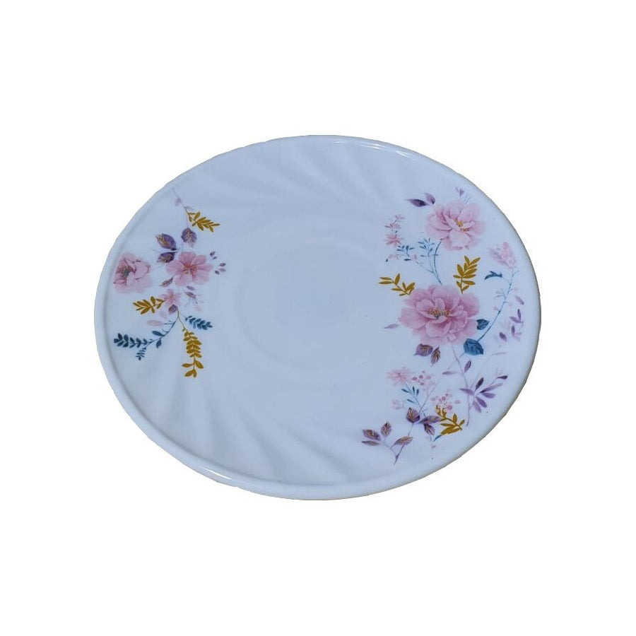 Set 6 Farfurii desert opal, model floral, 13.5 cm