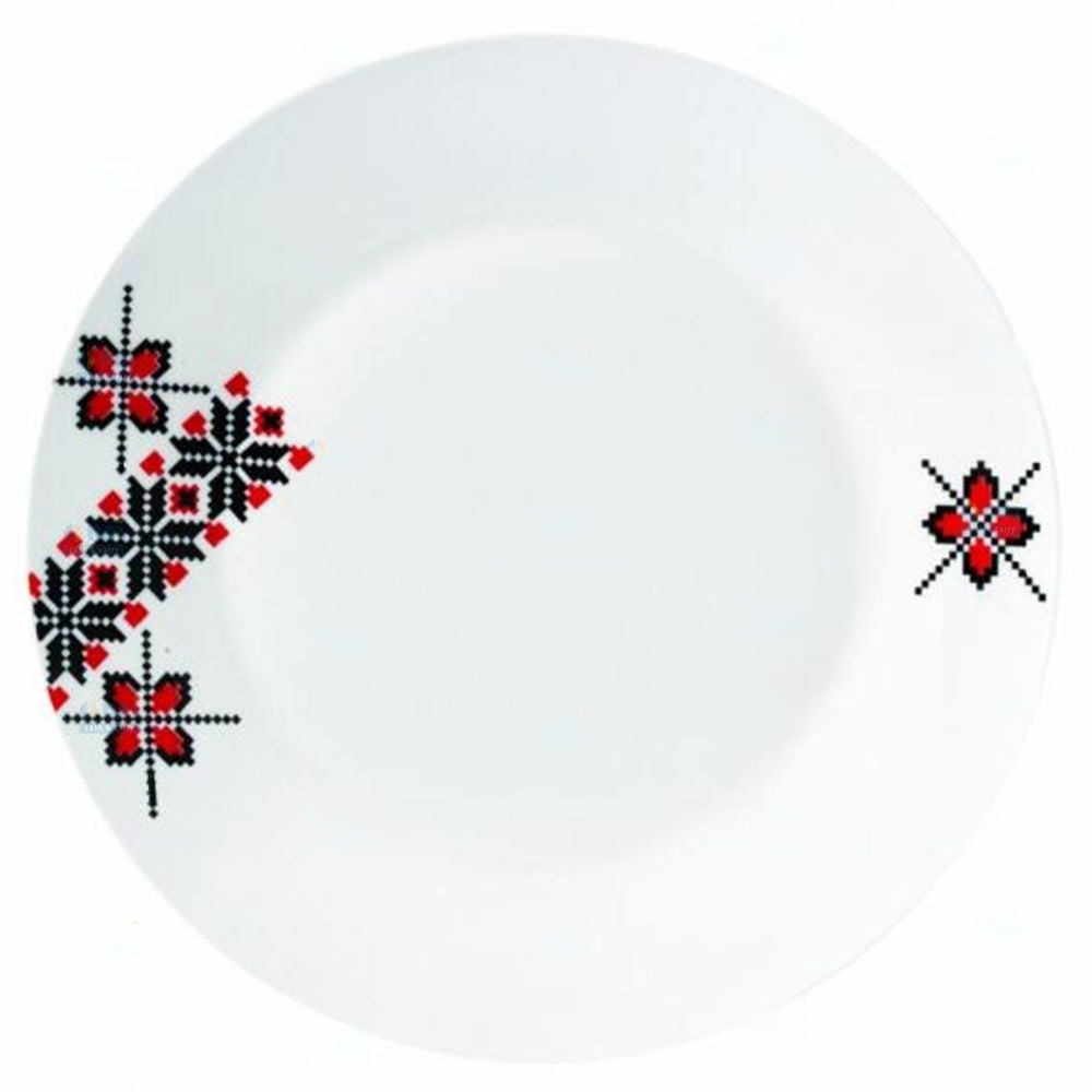 Set 6 farfurii intinse, Portela, Model Etno, 23 cm