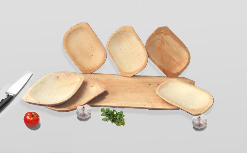 Set 7 Tavi Servire din Lemn, 60x22x3 cm , aperitive, branzeturi, fructe, legume, carne, bucatarie, suvenir, masa festiva