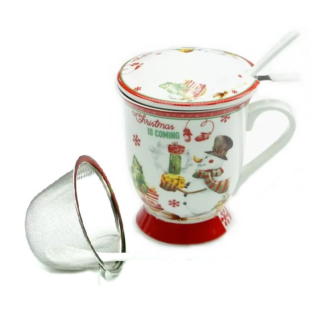 Cana de ceai Ceramica cu Infuzor si Lingurita , 250 ml