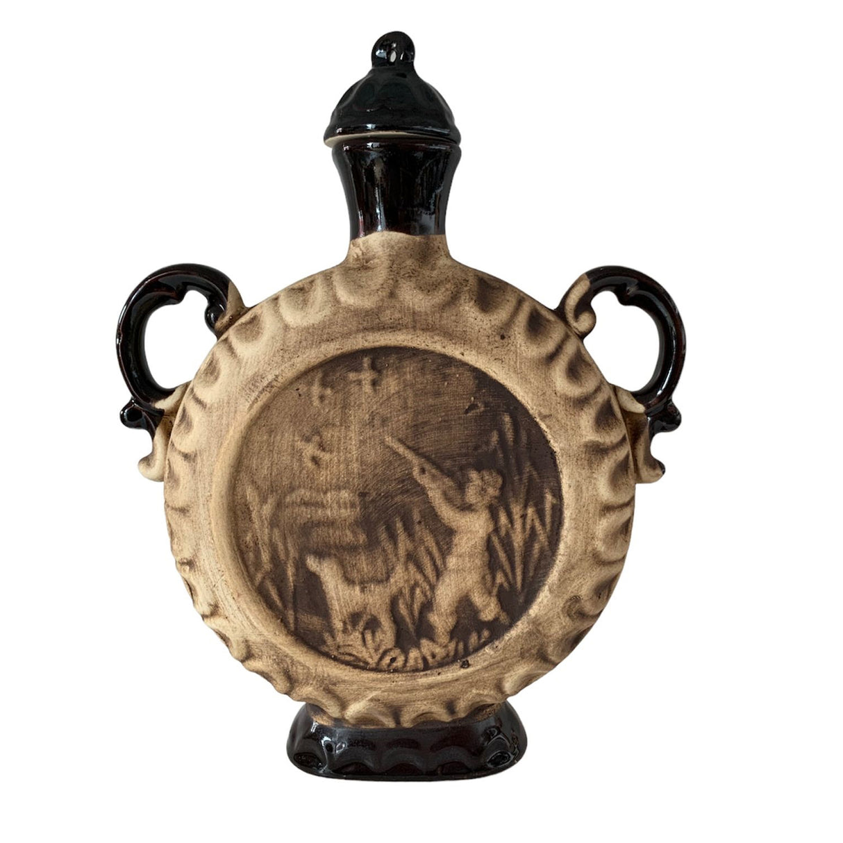 Set pentru servirea Bauturilor, Sticla 1.5 l cu 6 Pahare 80 ml, Model Vanator, Ceramica