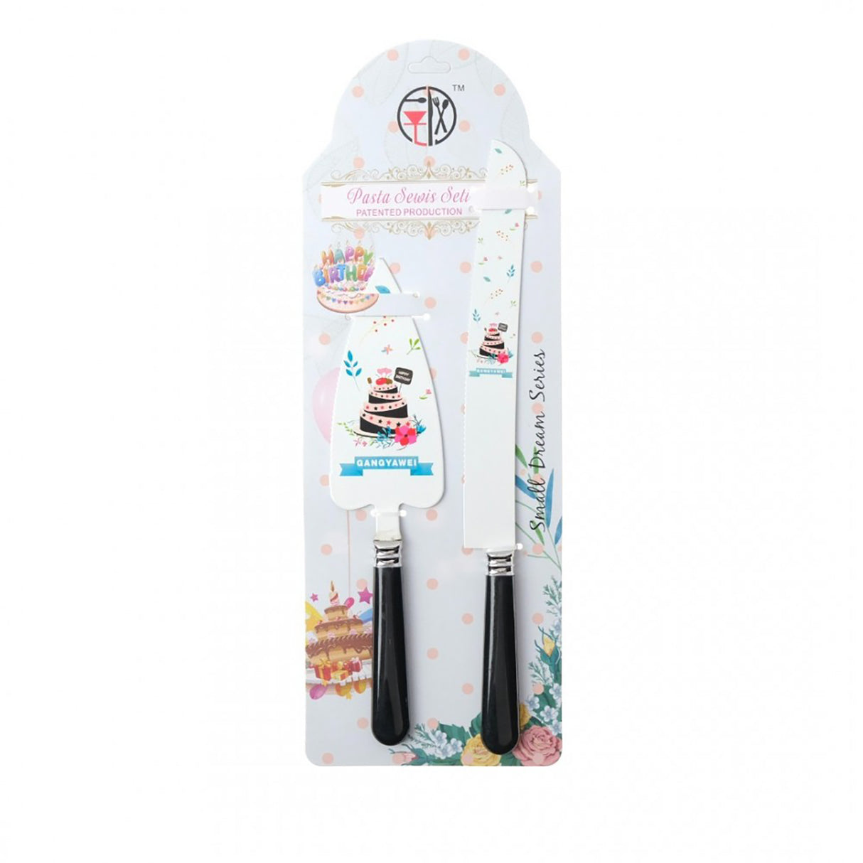 Set pentru taiat Tort, Paleta si Cutit, Metal, 24-30 cm