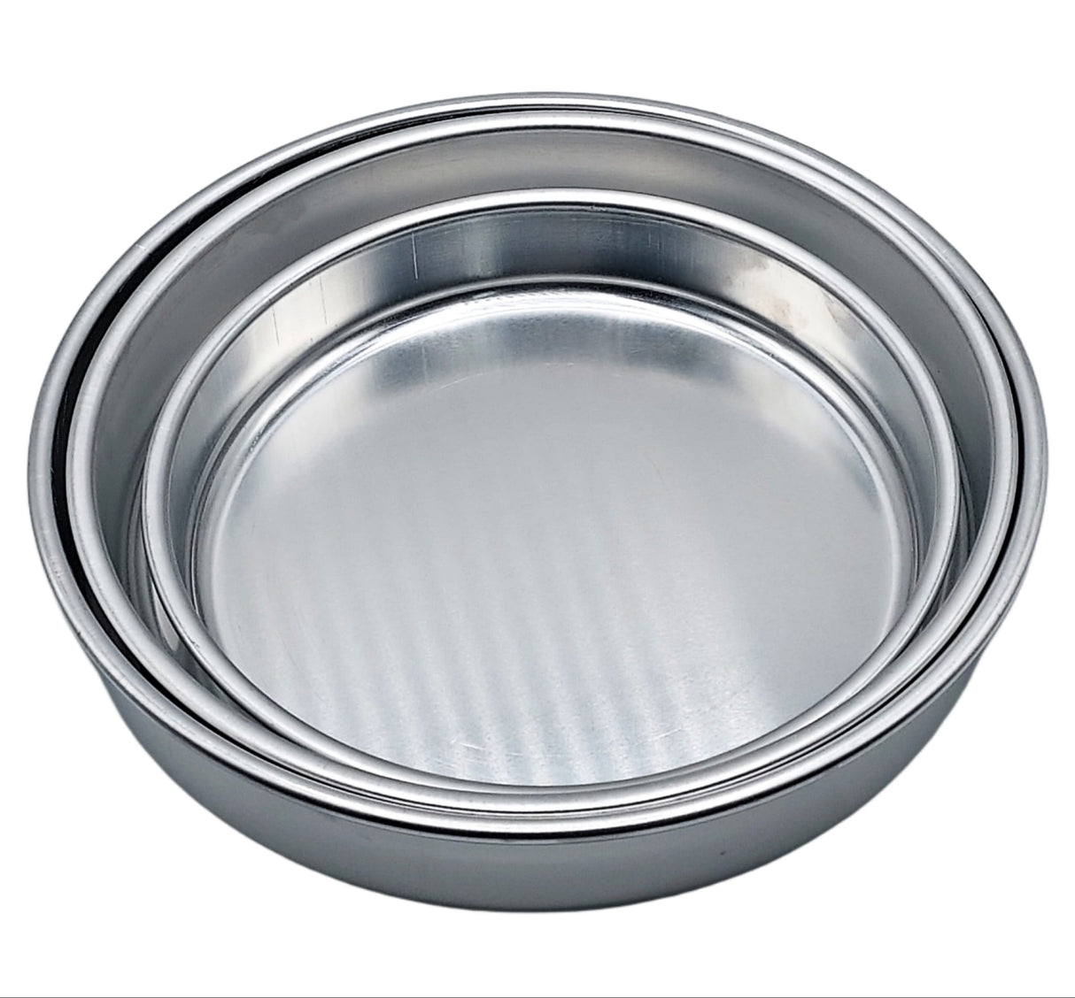 Set 3 tavi pentru Cuptor din Metal, Rotunde, Argintii