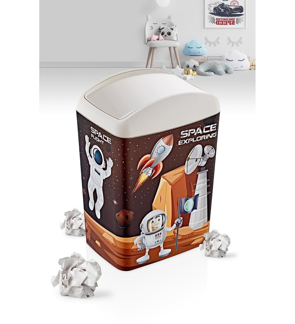 Cos de gunoi pentru Copii, animat, capac batant , 5 L