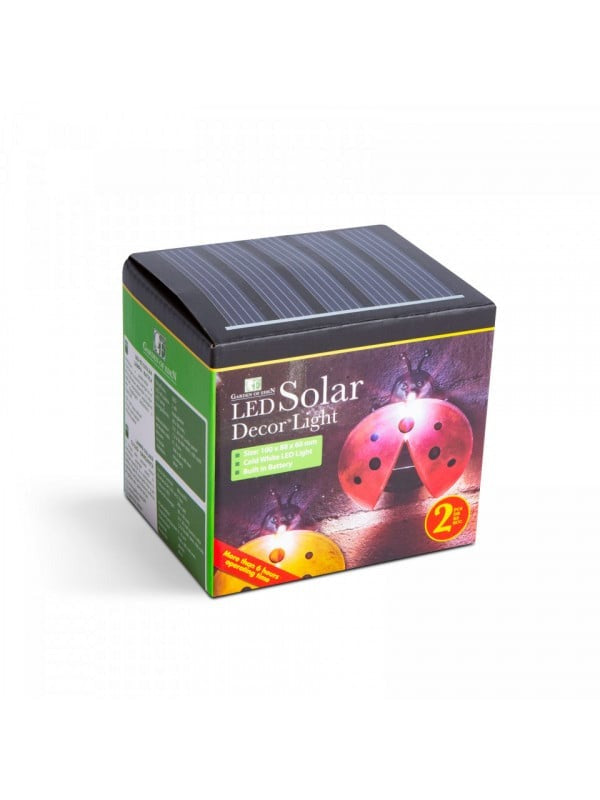 Lampa solara LED Buburuza,alb rece/galben/rosu,100 x 88 x 60 mm - 2 buc/pachet