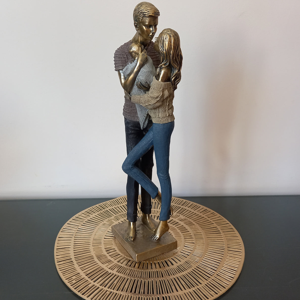 Statueta din Rasina, Calitate Superioara, Familie Fericita, 44 cm