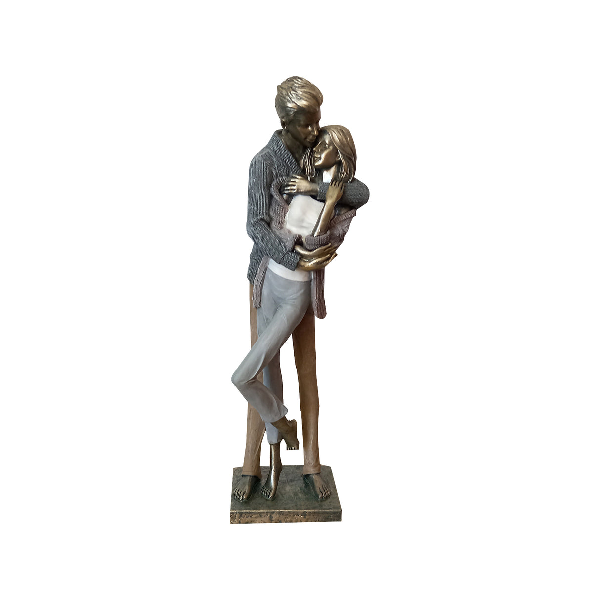 Statueta din Rasina, Calitate Superioara, Indragostiti Imbratisati, 44 cm