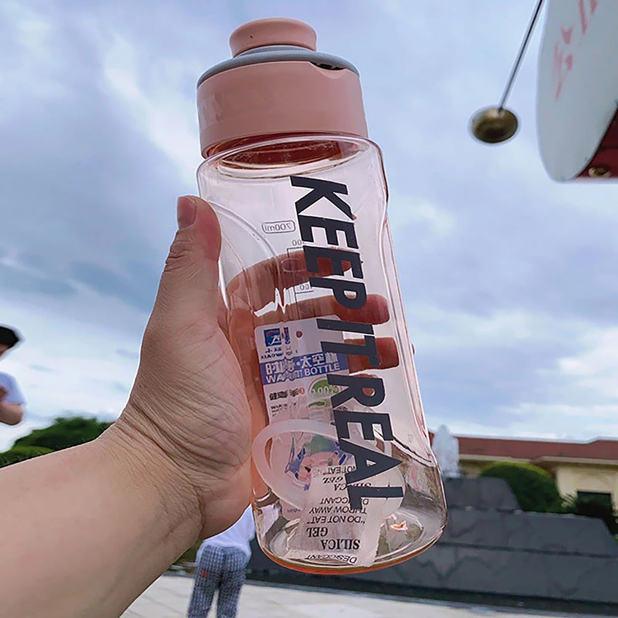 Sticla pentru apa, Plastic si Silicon, Sport, 750 ml