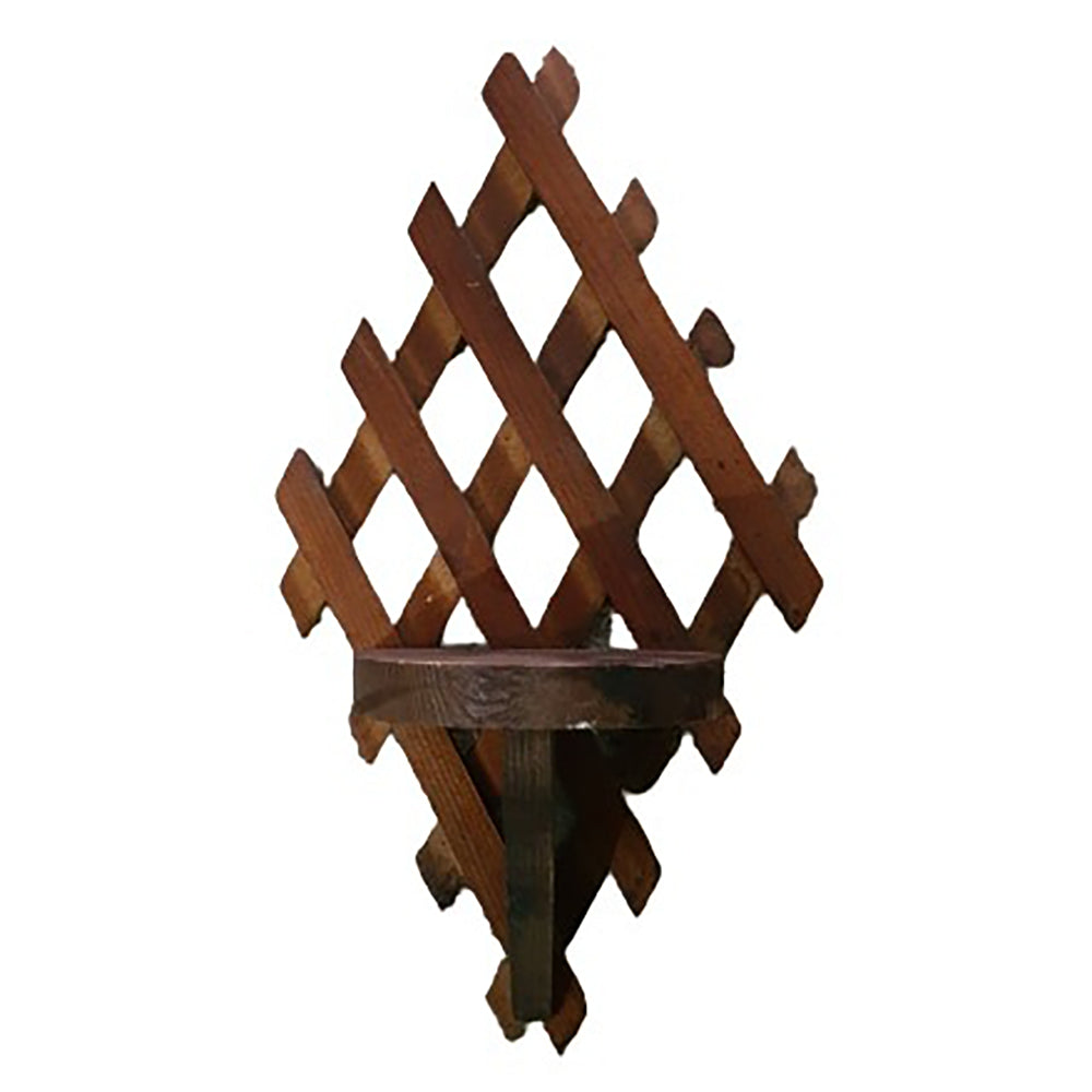 Suport de Perete pentru Ghiveci, Lemn, 50x33 cm / platou : 15*11 cm