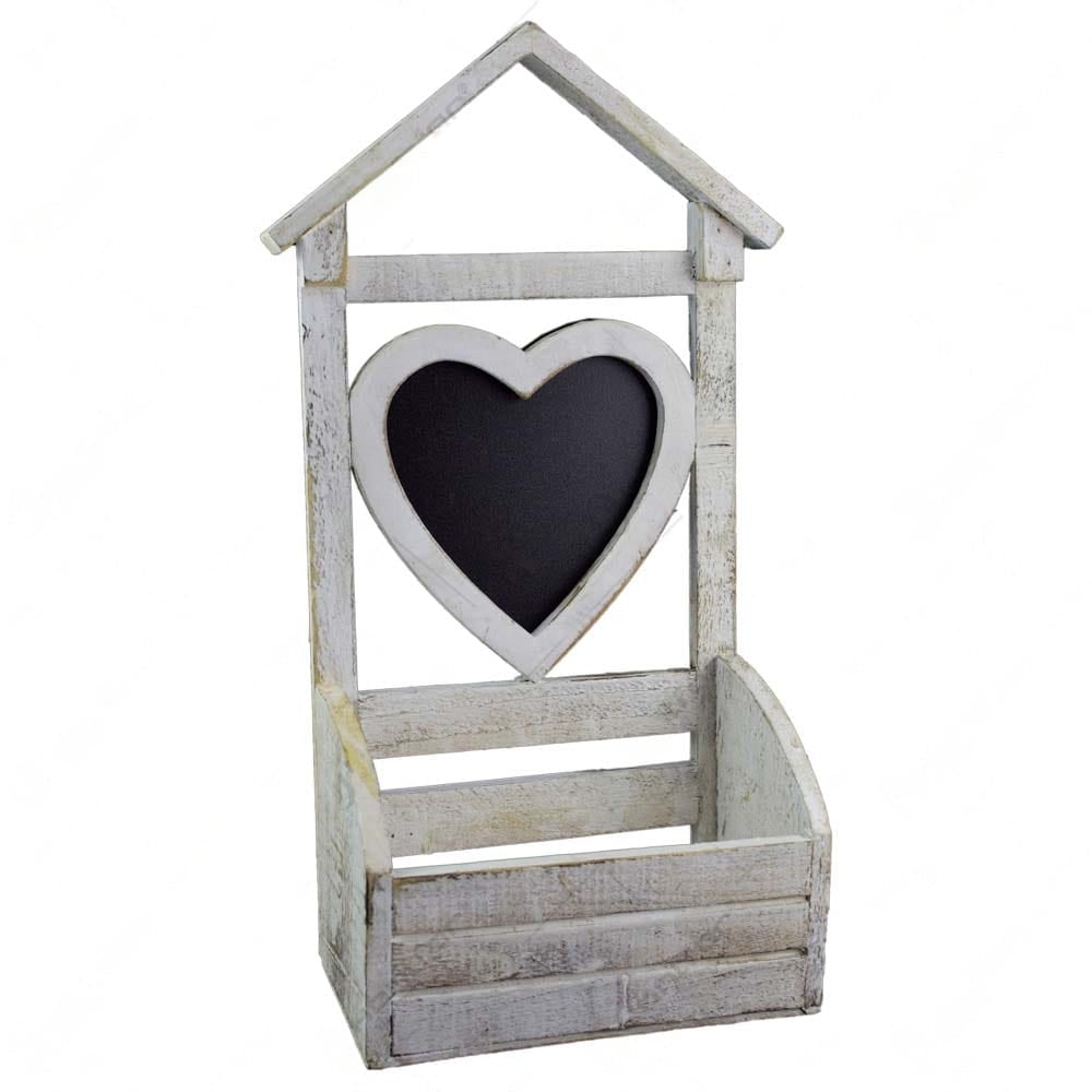 Suport decorativ pentru ghiveci, realizat din Lemn in forma de Casuta, 20x11x40 cm