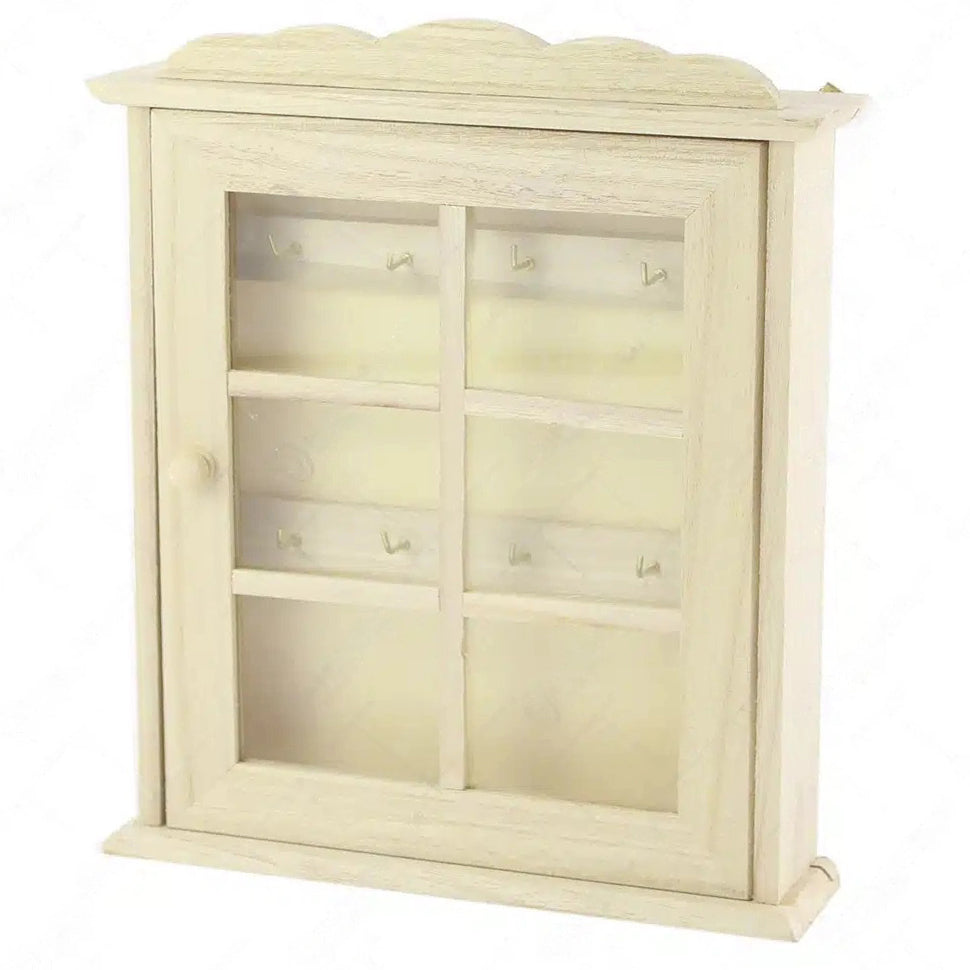 Suport pentru chei cu 8 agatatori, Lemn, Natur, 21x5x25 cm