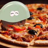 Taietor pizza ,Otel inoxidabil si Plastic - 10,2 x 10,2 x 2 cm