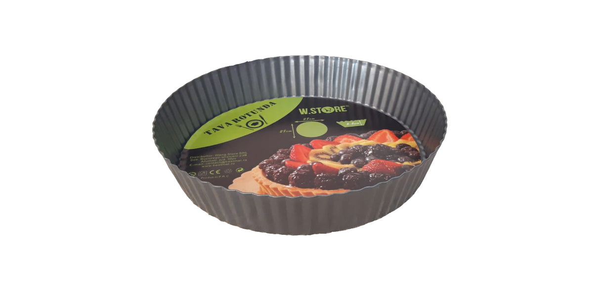 Tava copt rotunda Otel cu fund detasabil