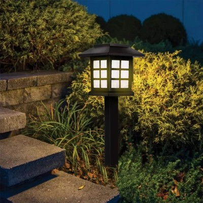 Lampa solara LED tip Felinar, PVC+Metal, 44 x 10 cm