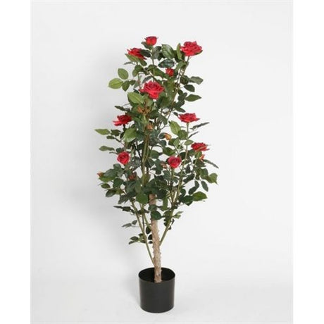 Trandafir, Copac artificial in ghiveci, Rosu, 160 cm