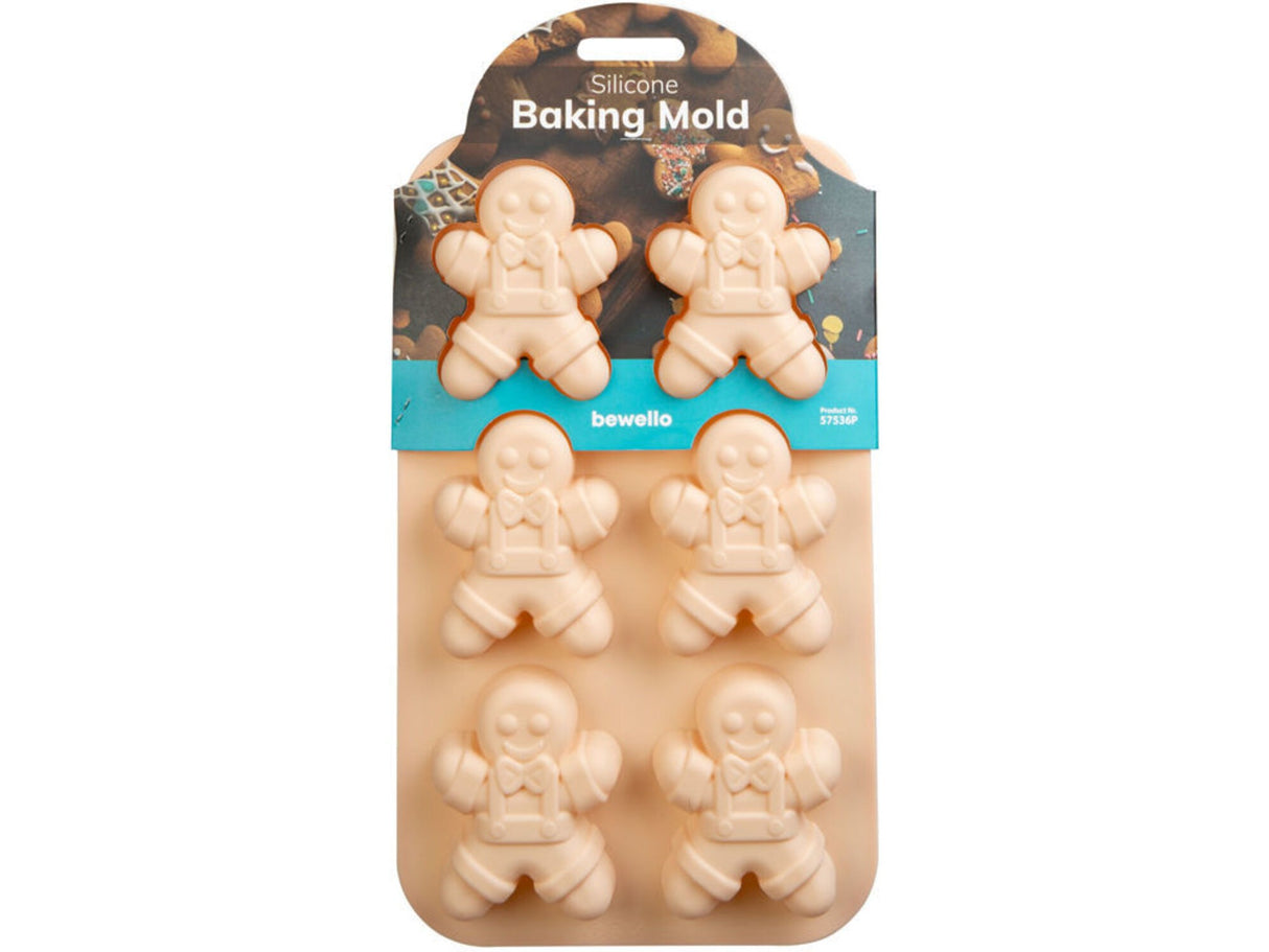 Formă de copt din silicon - Turtă Dulce, 6 alveole