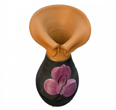 Vaza Ceramica, Negru-Mov, 17 cm