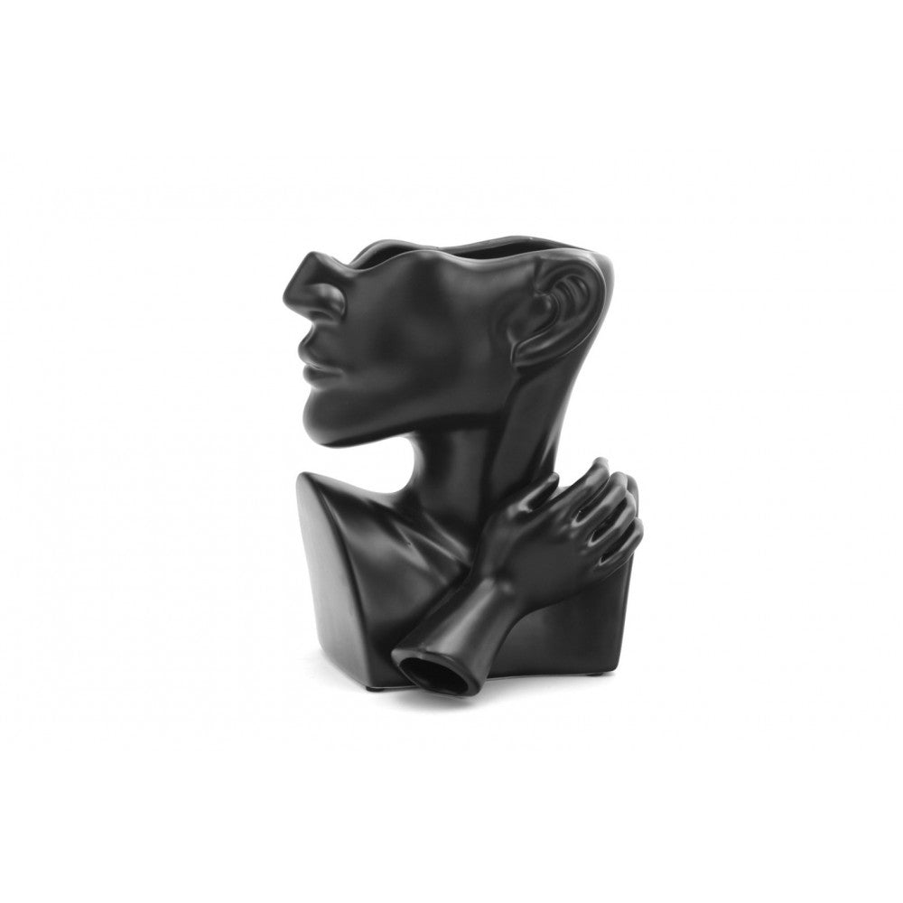 Vaza decor Lady Face Profil din Ceramica, 18x10x23 cm