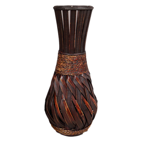 Vaza impletita din Lemn, Maro, 44 cm