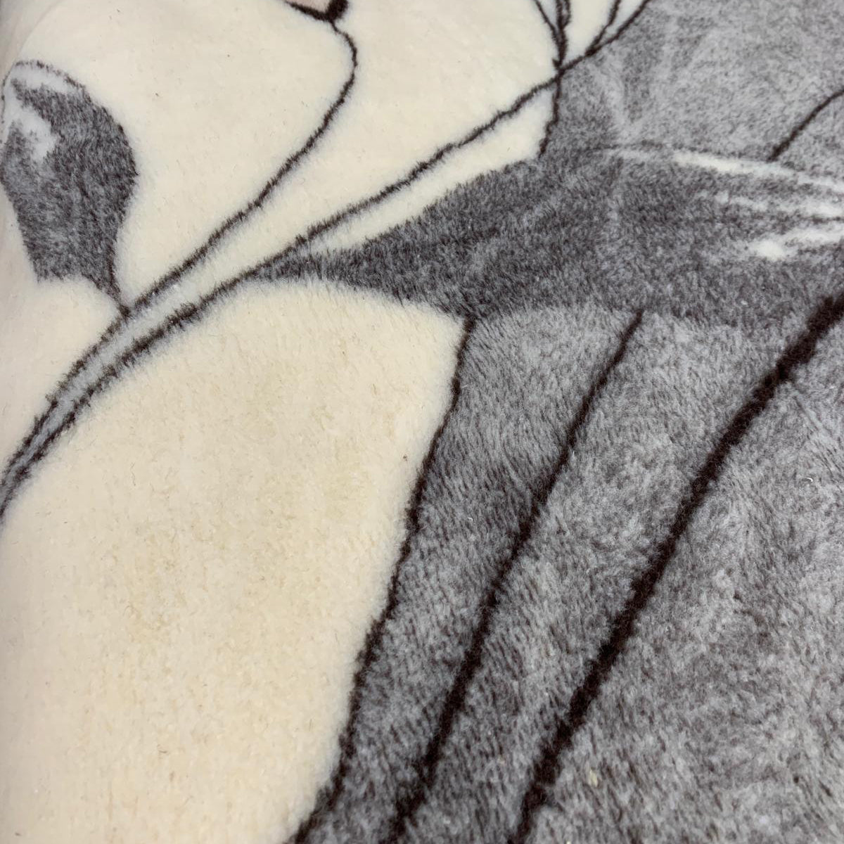 Patura din Lana cu model Floral, 220x200 cm