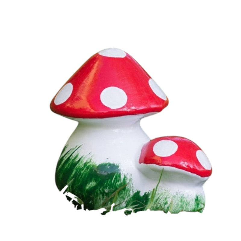 Ciuperca decorativa pentru gradina, din ceramica, 16 cm