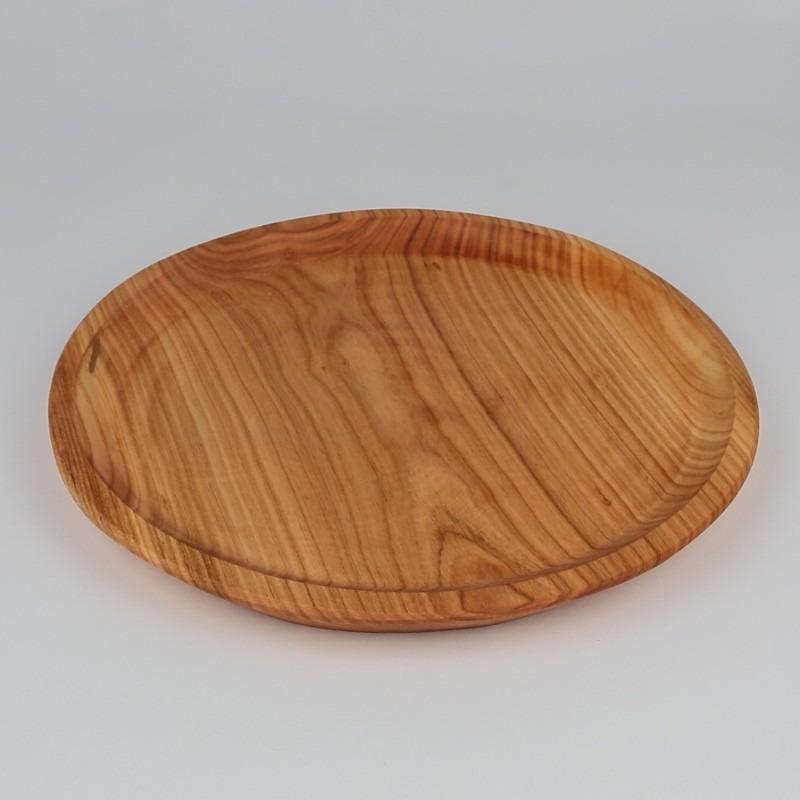 Platou/Tava servire, Rotund, din Lemn de Fag, 31 cm