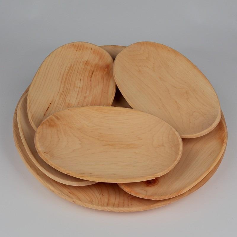 Set 6+1 platouri din lemn pentru servit