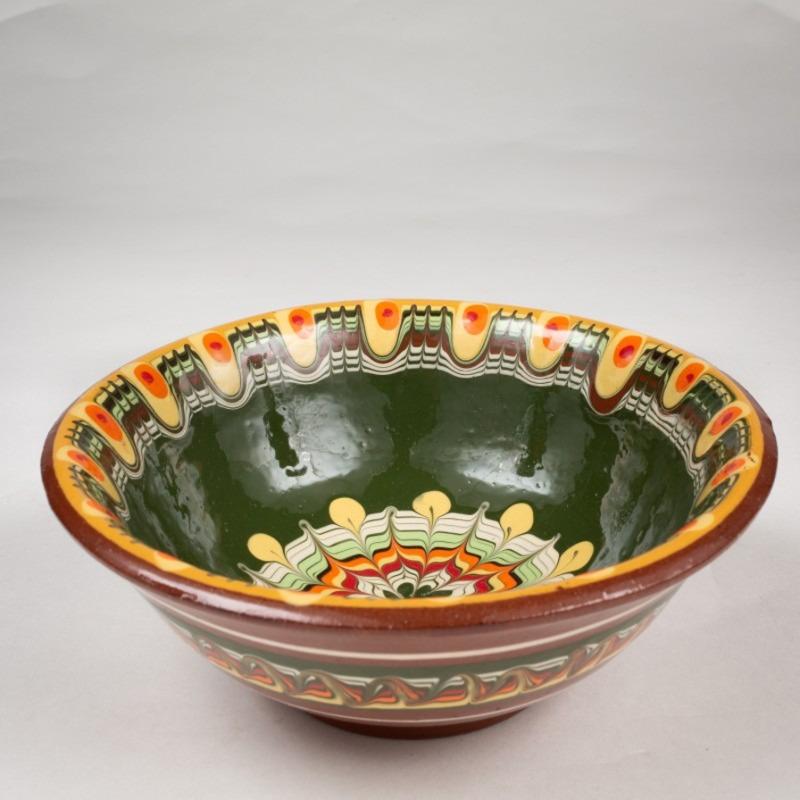 Castron din Ceramica, pictat manual, Multicolor, 14.5 cm