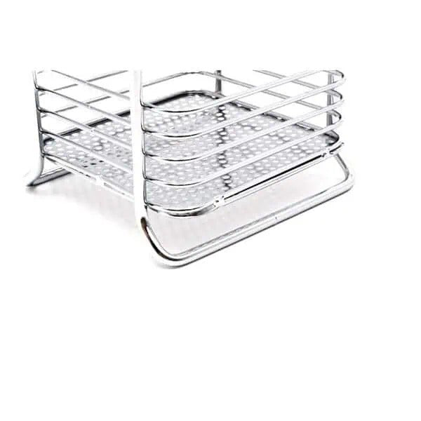 Suport tacamuri, metal, argintiu, 16.3x11.5x11cm