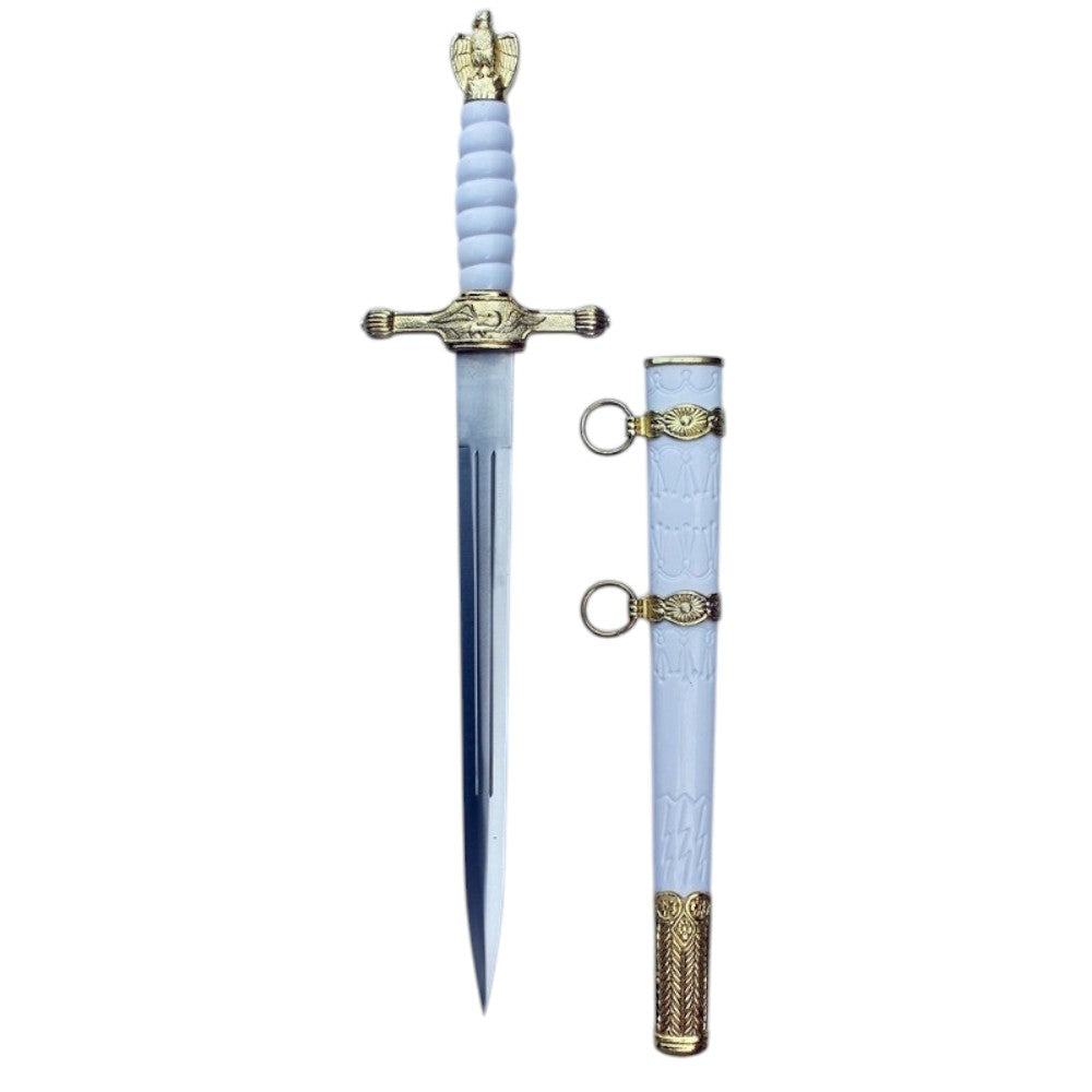 Pumnal Metalic Gravat cu Teaca si Cutie