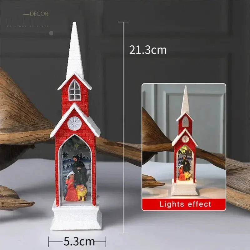 Decoratiune luminoasa, Capela Nasterii Domnului, cu LED, inaltime 21 cm