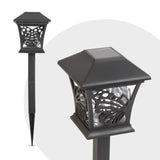 Lampă solară LED, model fluturi - negru, alb cald,9x9x25(+9) cm