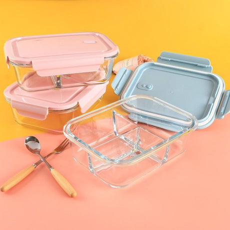 Caserola sticla pentru depozitarea alimentelor cu capac plastic etans