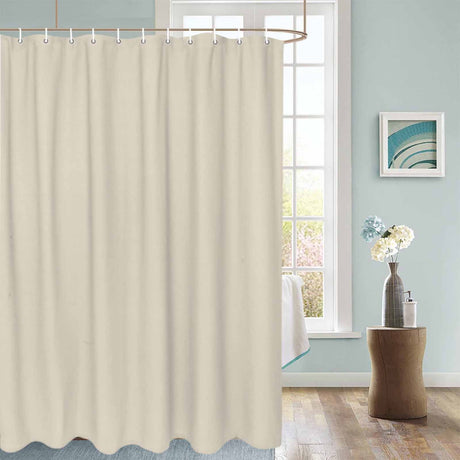 Perdea pentru dus sau cada, cu 12 inele incluse, fixare pe bare,Color, 180 x 180 cm