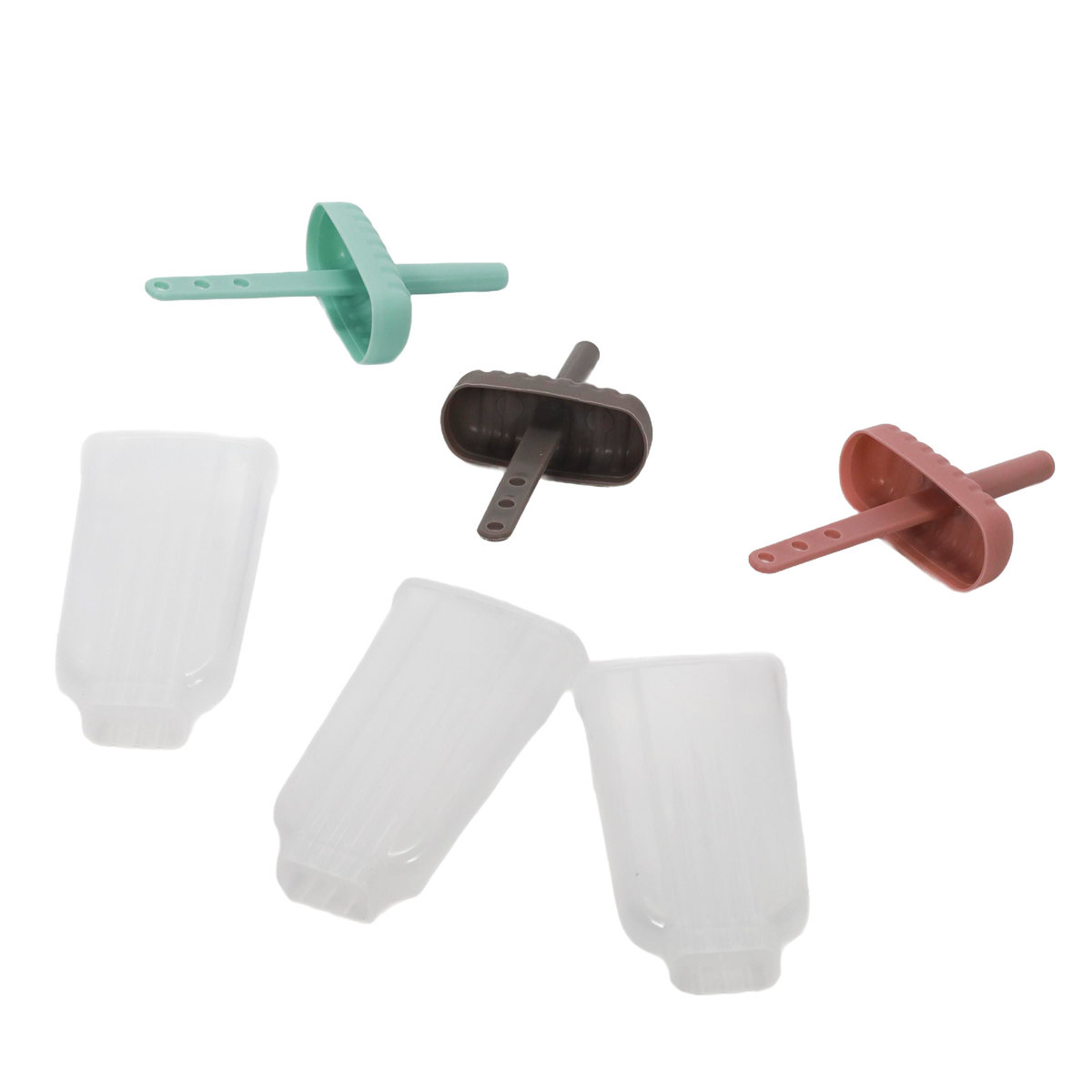 Set 6 forme pentru inghetata colorate,plastic,16cm
