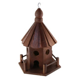 Casuta din lemn pentru pasari, Maro, Hexagonala