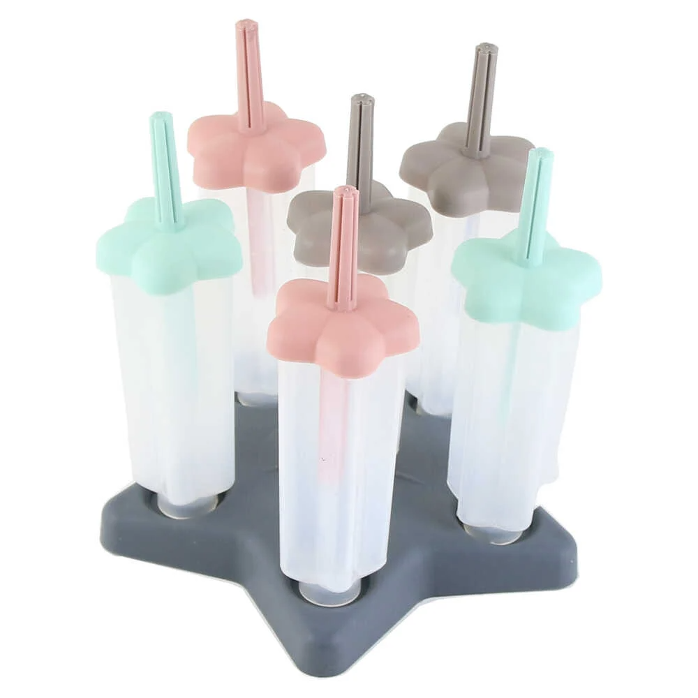 Set 6 forme pentru inghetata colorate,plastic,16cm