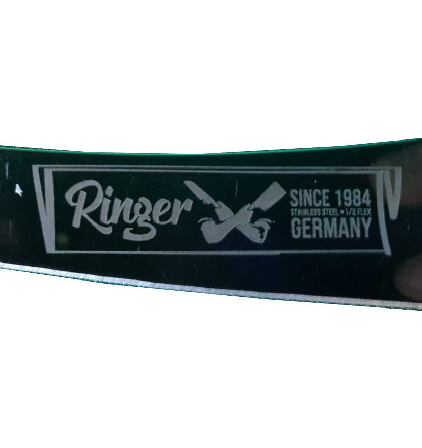 Cutit macelar Ringer cu teaca neagra, maner negru-gri, 30/ lama 18 cm