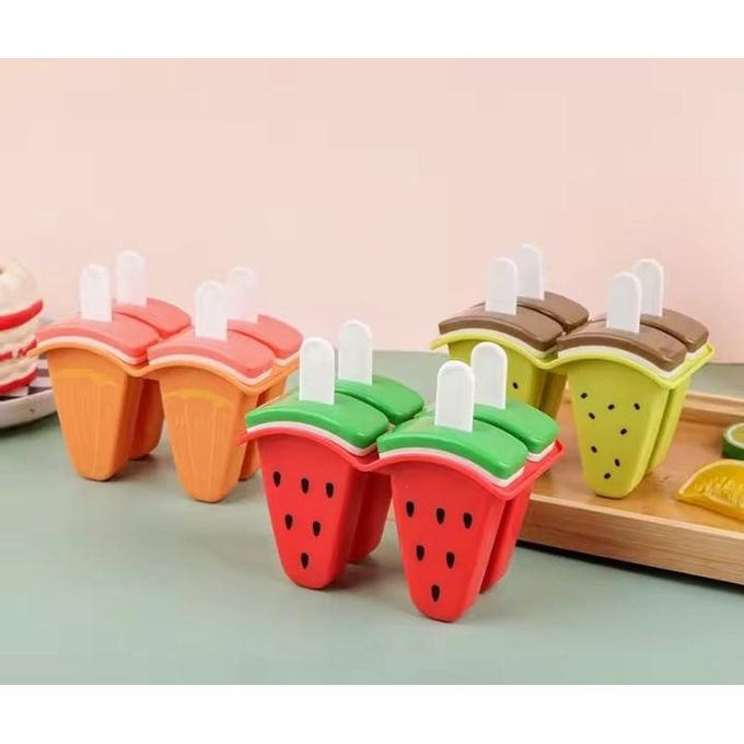 Set 4 forme pentru inghetata, din silicon, 13 x 11 cm