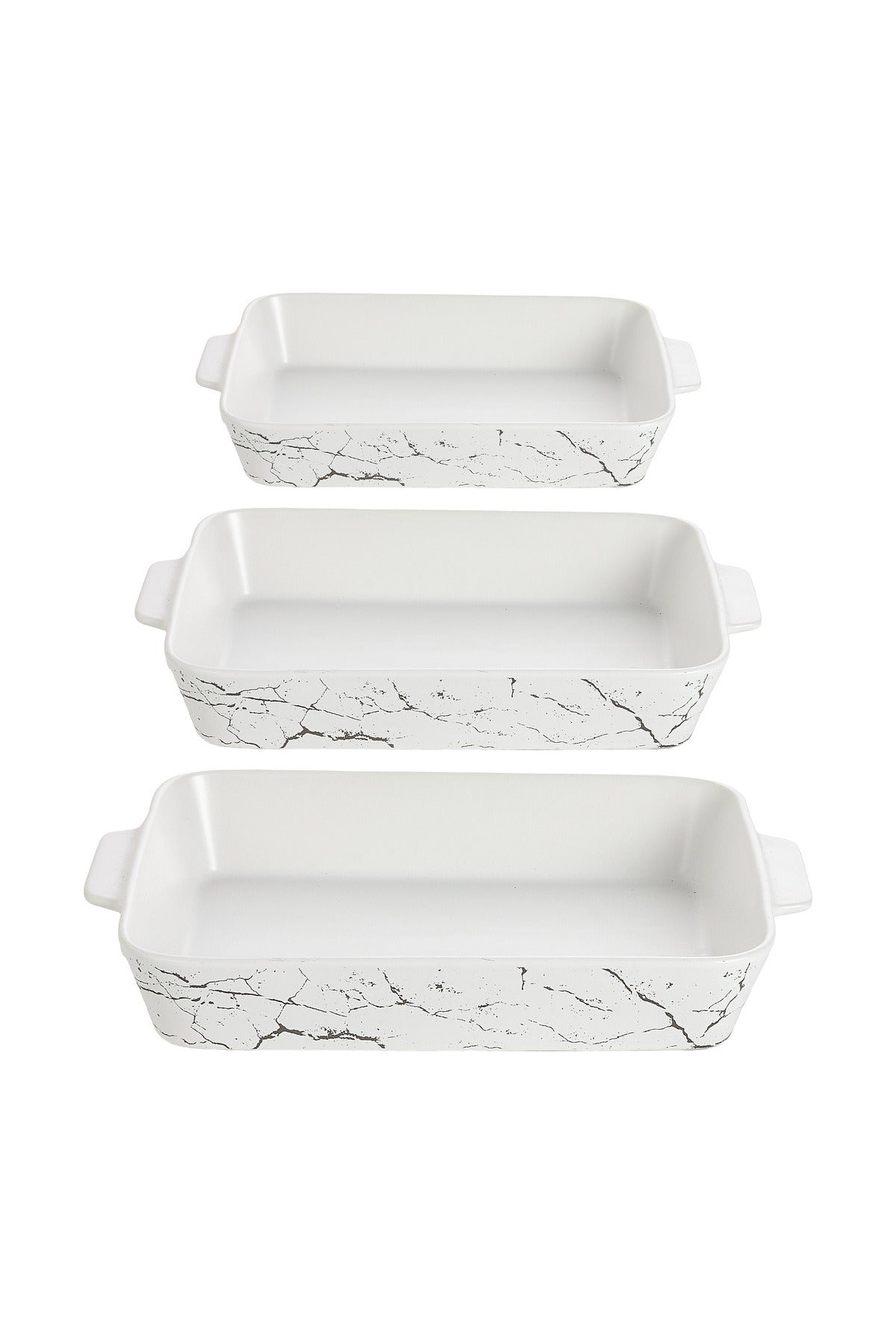 Set 3 Tavi pentru cuptor termorezistente Marmotate , Portelan