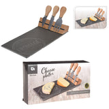 Set servire branzeturi, tava cu magnet + 3 cutite