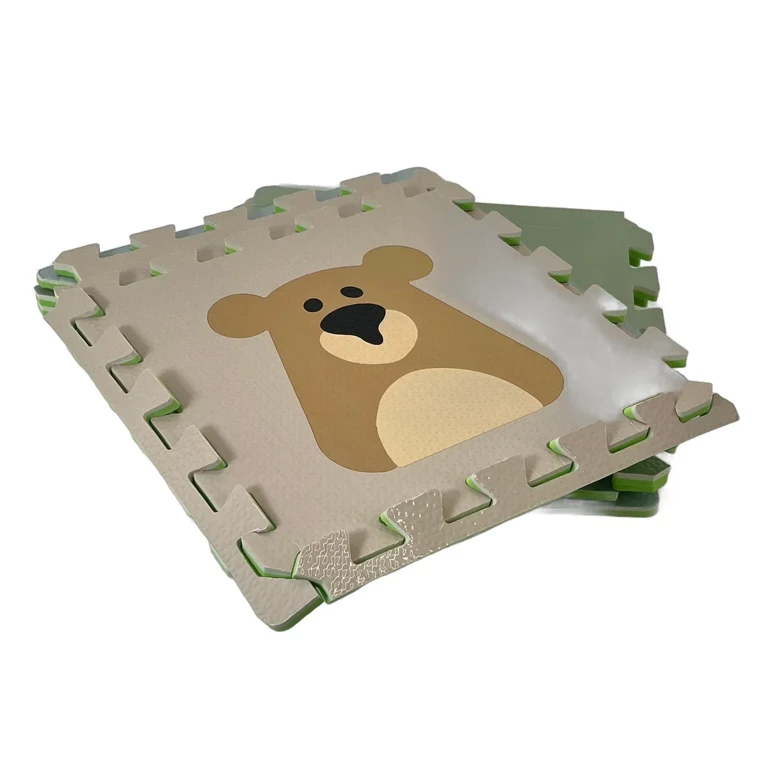 Set 9 Covorase Puzzle cu Animale, 31x31 cm, Educative, Antiderapante