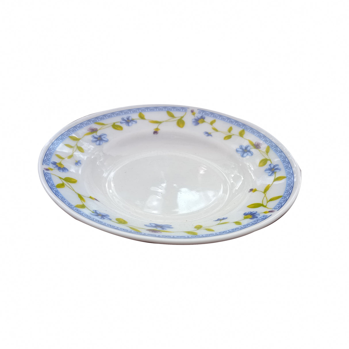 Set 6 farfurii adanci Opal, Model Floral, 24 cm