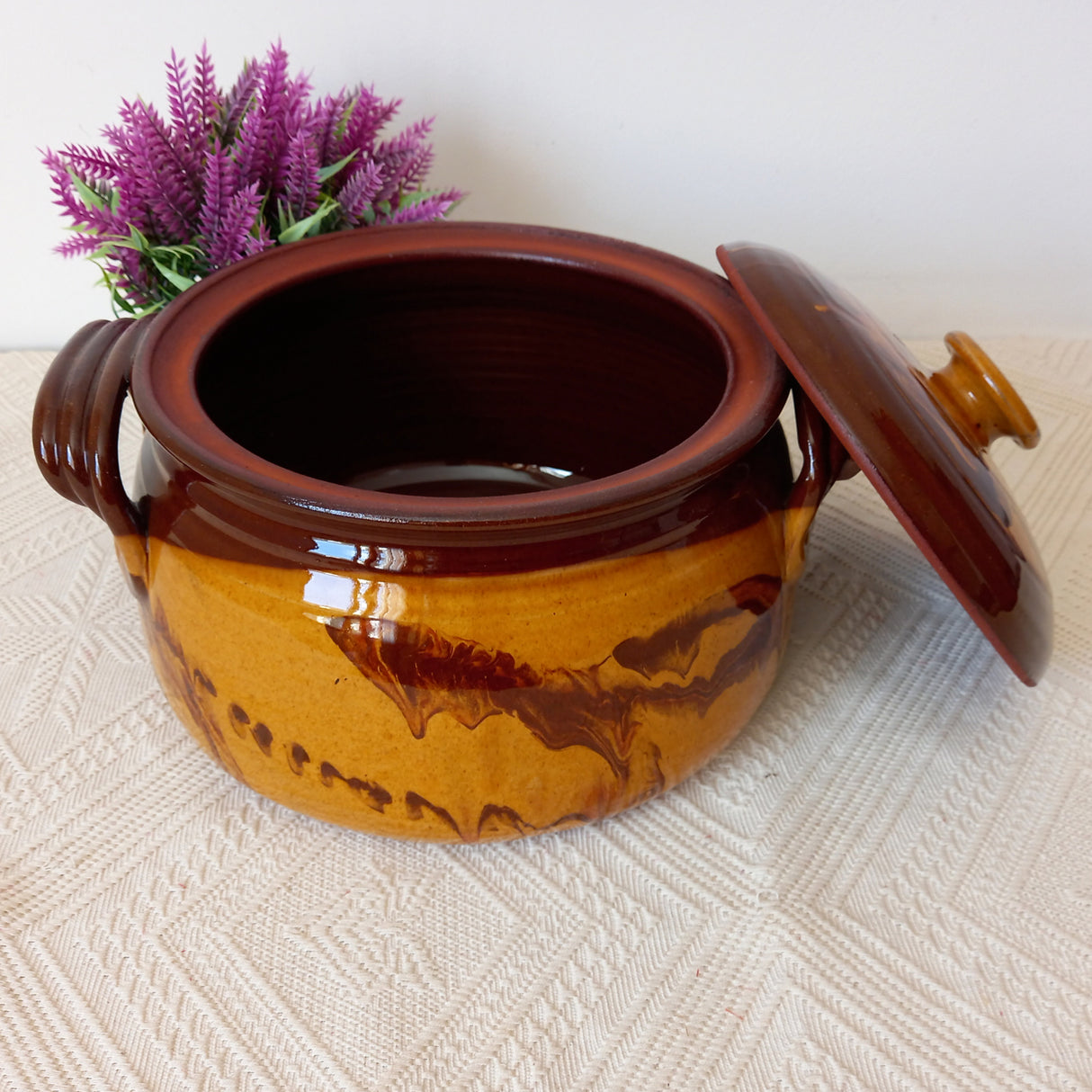 Oala din Lut traditionala pentru Sarmale smaltuita